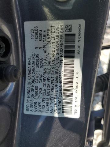 2021 HONDA CIVIC LX 2HGFC2F65MH507830