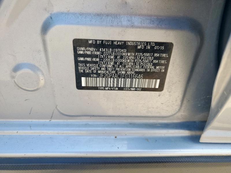 2015 SUBARU XV CROSSTR JF2GPAAC1FG316646