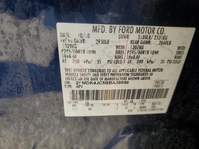 2011 FORD EDGE SEL - 2FMDK4JC5BBA38686