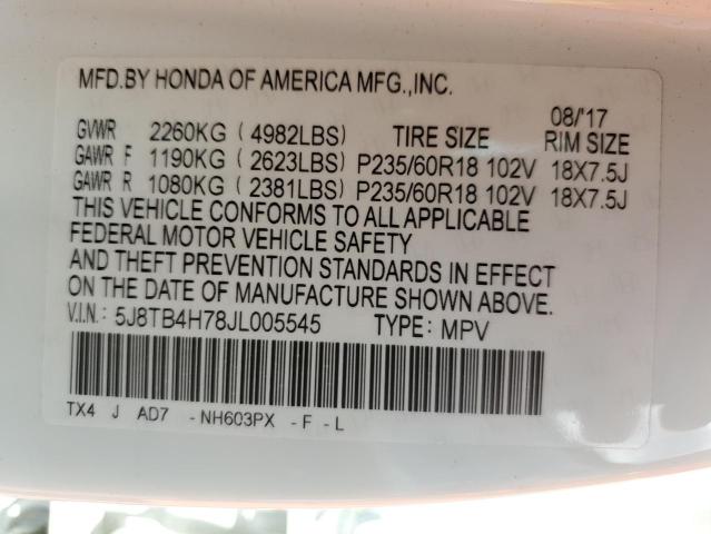 2018 ACURA RDX ADVANC 5J8TB4H78JL005545
