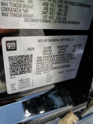 2025 CHEVROLET SILVERADO - 1GCUKGE85SZ250884