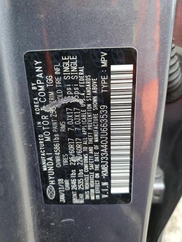 2018 HYUNDAI TUCSON SEL KM8J33A40JU663539