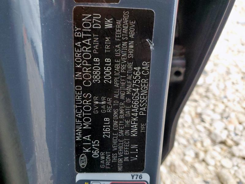 2016 KIA FORTE LX KNAFK4A66G5475564