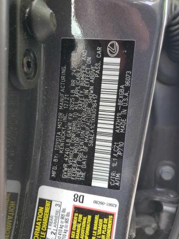 2022 LEXUS ES 300H BA 58AEA1C1XNU016417