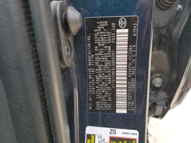 4T1G11AK4LU900281 2020 TOYOTA CAMRY