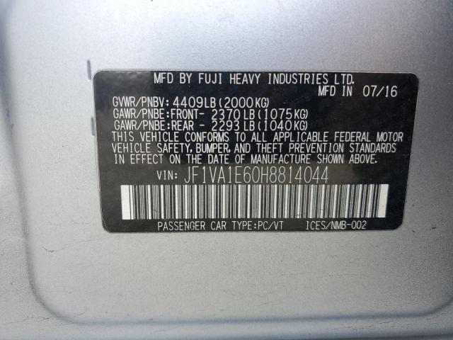 2017 SUBARU WRX PREMIU JF1VA1E60H8814044