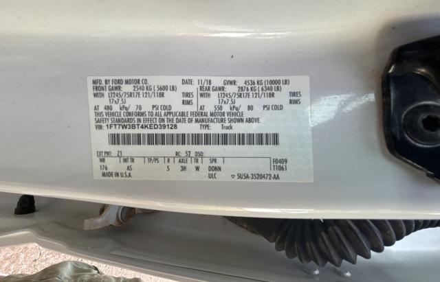 2019 FORD F350 SUPER - 1FT7W3BT4KED39128
