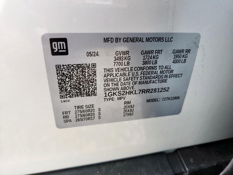 2024 GMC YUKON XL K 1GKS2HKL7RR281252