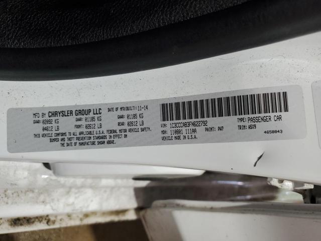 2015 CHRYSLER 200 LIMITED 1C3CCCAB3FN622792