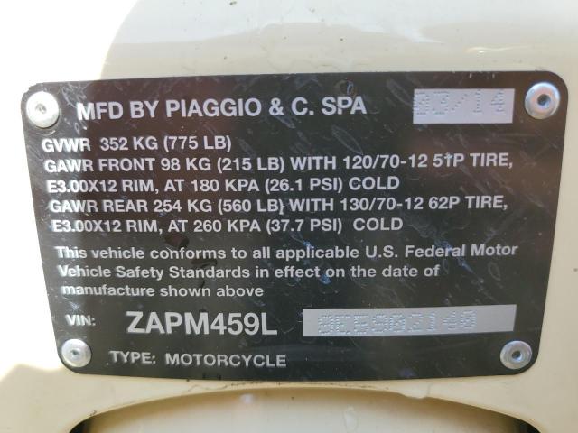 2014 VESPA GTS 300 SU - ZAPM459L9E5902140