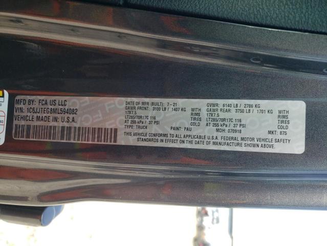 2021 JEEP GLADIATOR 1C6JJTEG8ML594082