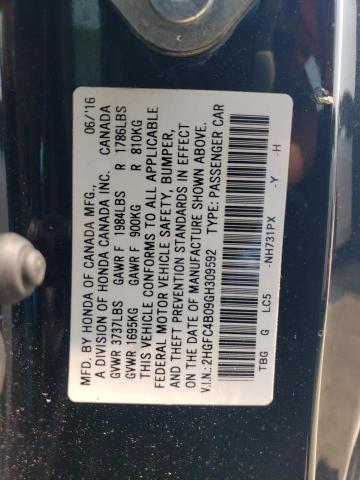 2016 HONDA CIVIC LX - 2HGFC4B09GH309592