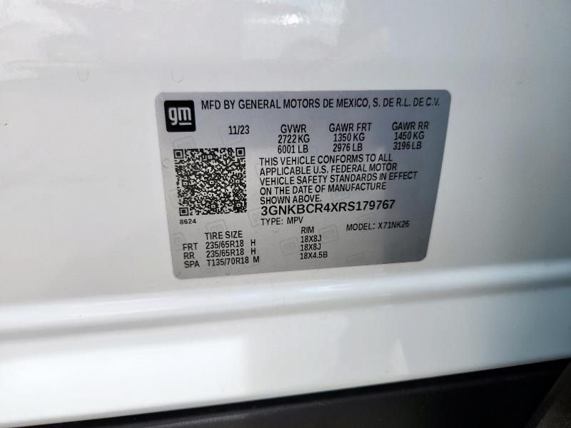 2024 CHEVROLET BLAZER 2LT 3GNKBCR4XRS179767