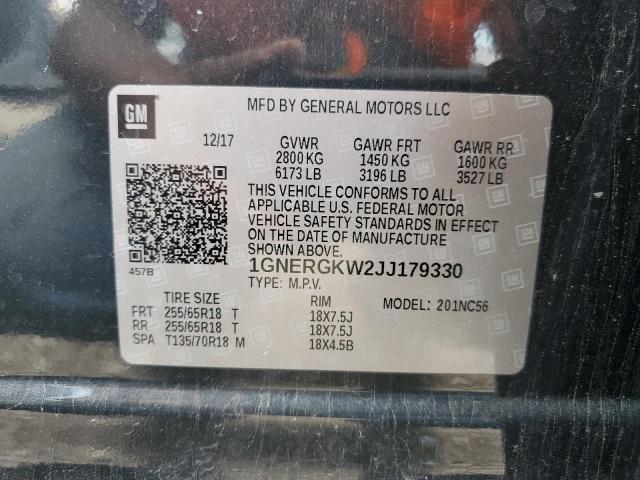 2018 CHEVROLET TRAVERSE L - 1GNERGKW2JJ179330