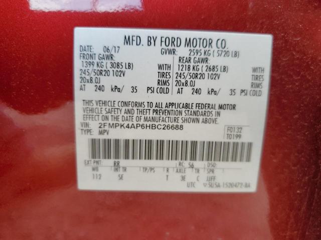 2017 FORD EDGE SPORT 2FMPK4AP6HBC26688