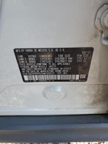 2022 HONDA HR-V EX 3CZRU5H52NM709925