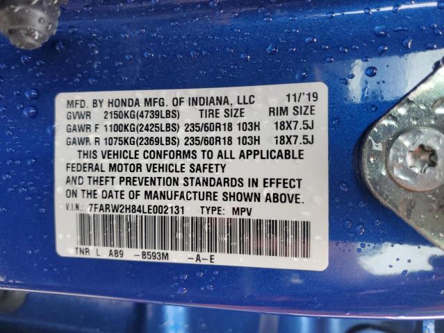 2020 HONDA CR-V EXL - 7FARW2H84LE002131
