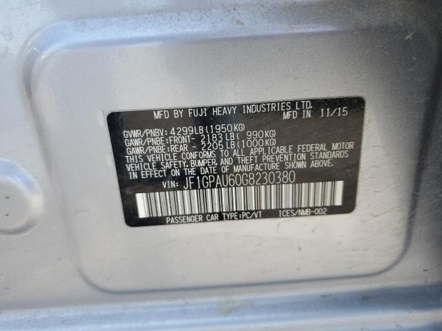 2016 SUBARU IMPREZA SP JF1GPAU60G8230380