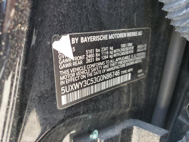 2016 BMW X3 XDRIVE2 - 5UXWY3C53G0N86746