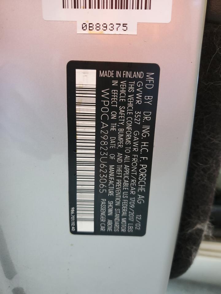 Lot #3284215549 2003 PORSCHE BOXSTER