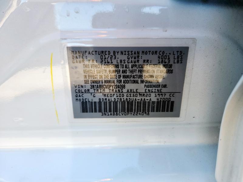 2023 NISSAN SENTRA SV 3N1AB8CV0PY224098