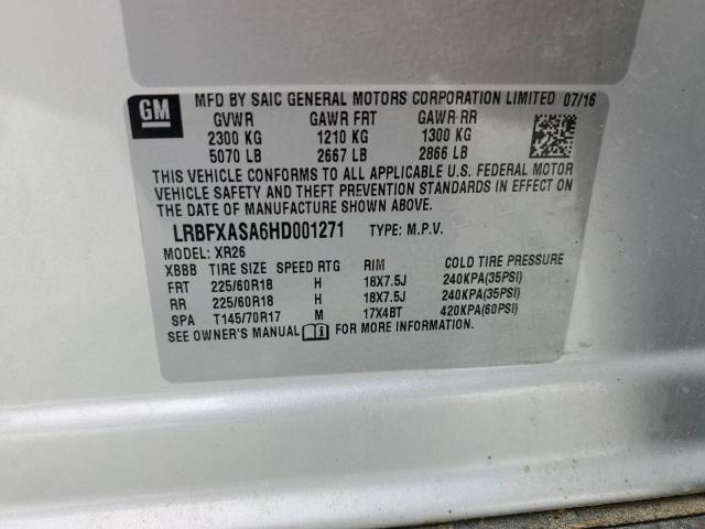 2017 BUICK ENVISION P LRBFXASA6HD001271