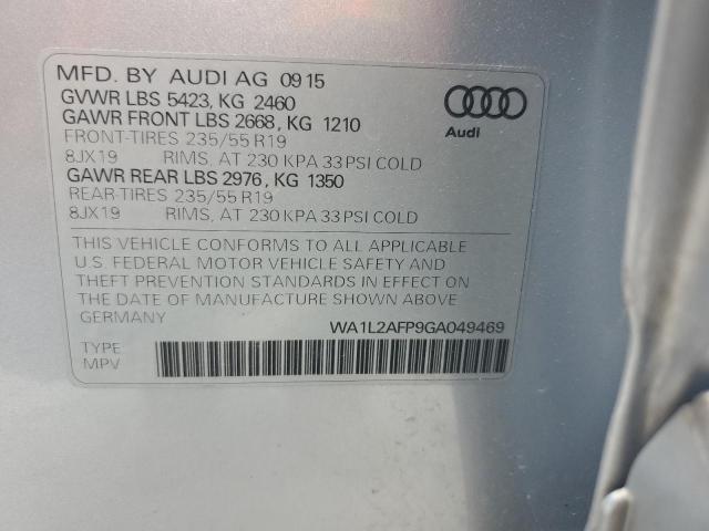 2016 AUDI Q5 PREMIUM PLUS WA1L2AFP9GA049469