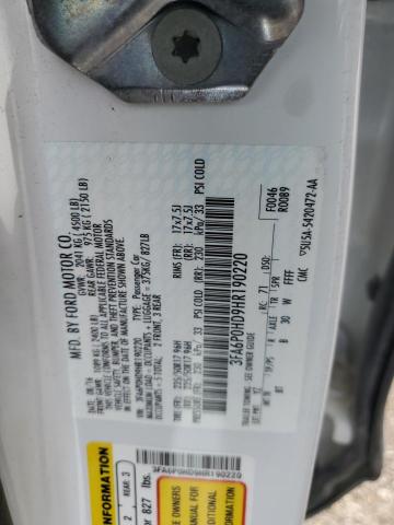 2017 FORD FUSION SE - 3FA6P0HD9HR190220