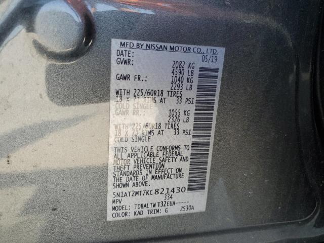 2019 NISSAN ROGUE S - 5N1AT2MT7KC821430