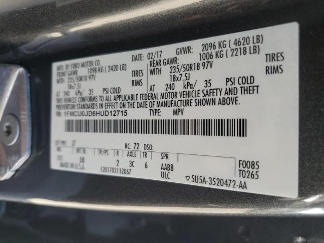 2017 FORD ESCAPE TIT 1FMCU0JD6HUD12715