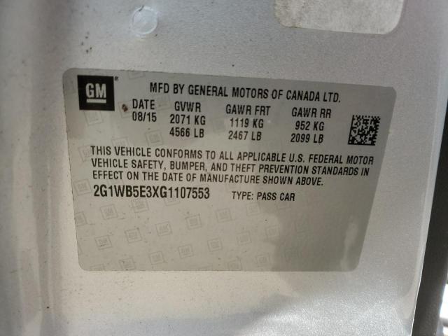 2016 CHEVROLET IMPALA LIM 2G1WB5E3XG1107553