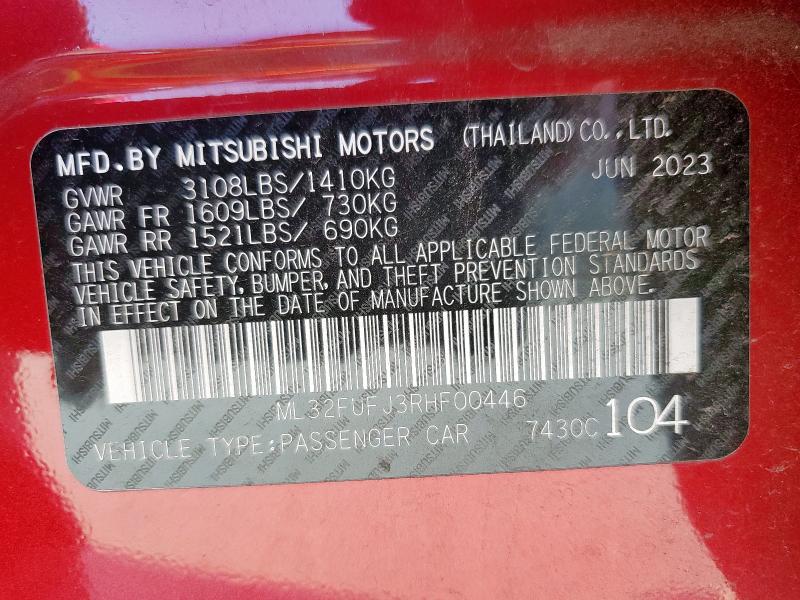 2024 MITSUBISHI MIRAGE G4 ML32FUFJ3RHF00446