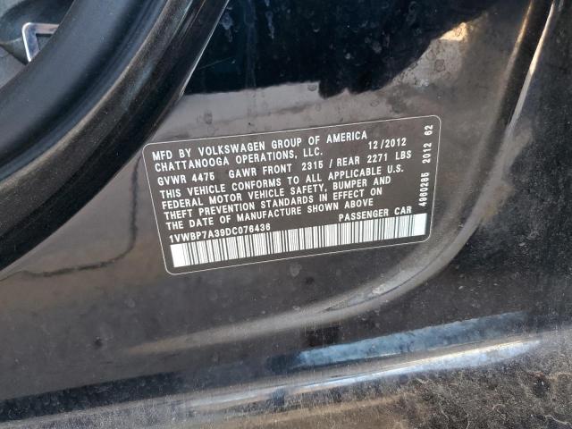 2013 VOLKSWAGEN PASSAT SE - 1VWBP7A39DC076436