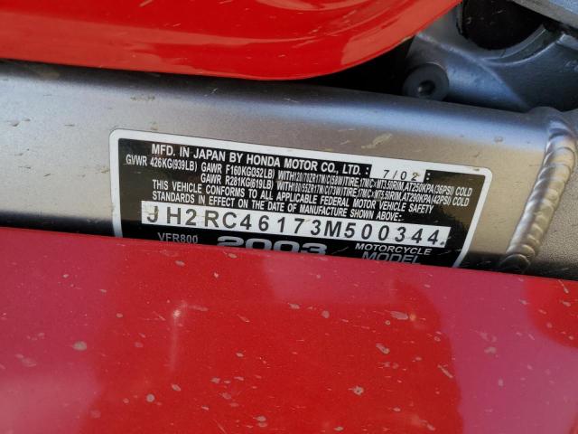 2003 HONDA VFR800 JH2RC46173M500344