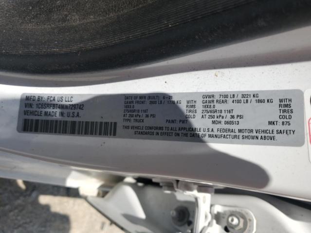2021 RAM 1500 BIG H - 1C6SRFBT4MN729742