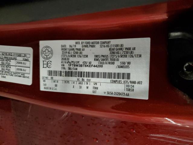 2019 FORD F350 SUPER - 1FT8W3BT8KEF44200