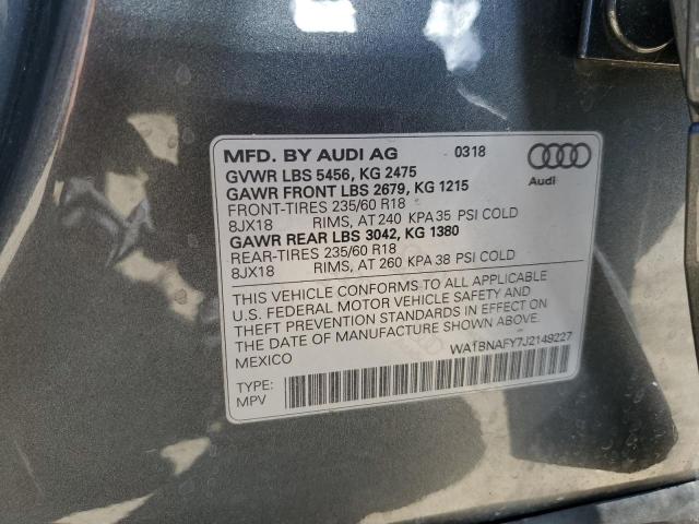 2018 AUDI Q5 PREMIUM - WA1BNAFY7J2149227