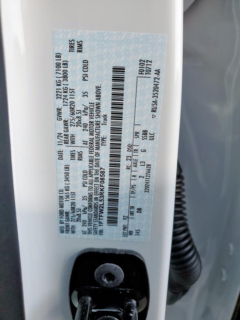 2024 FORD F150 STX - 1FTFW2L53RKF08587