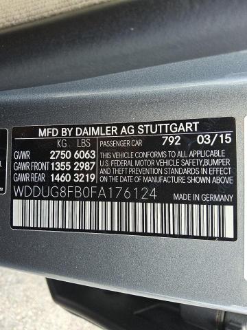 2015 MERCEDES-BENZ S 550 4MAT - WDDUG8FB0FA176124