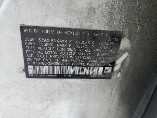 2016 HONDA FIT LX 3HGGK5H55GM701213