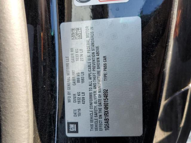 2017 CADILLAC ATS LUXURY 1G6AB1RX4H0154892