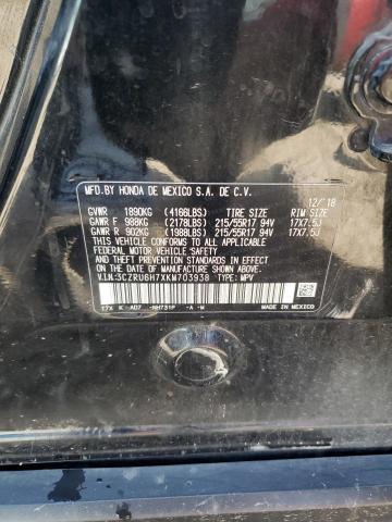 2019 HONDA HR-V EXL 3CZRU6H7XKM703938