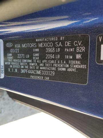 2021 KIA FORTE GT 3KPF44AC9ME333129
