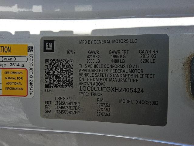 2017 CHEVROLET SILVERADO C2500 HEAVY DUTY 1GC0CUEGXHZ405424