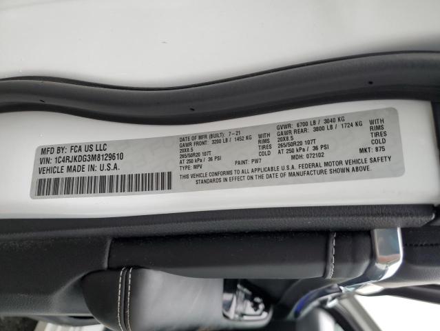 2021 JEEP GRAND CHER - 1C4RJKDG3M8129610