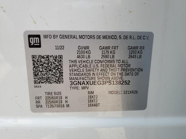 2023 CHEVROLET EQUINOX LT - 3GNAXUEG3PS138252