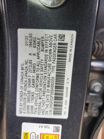 2025 HONDA CIVIC SPOR 2HGFE2F56SH562009