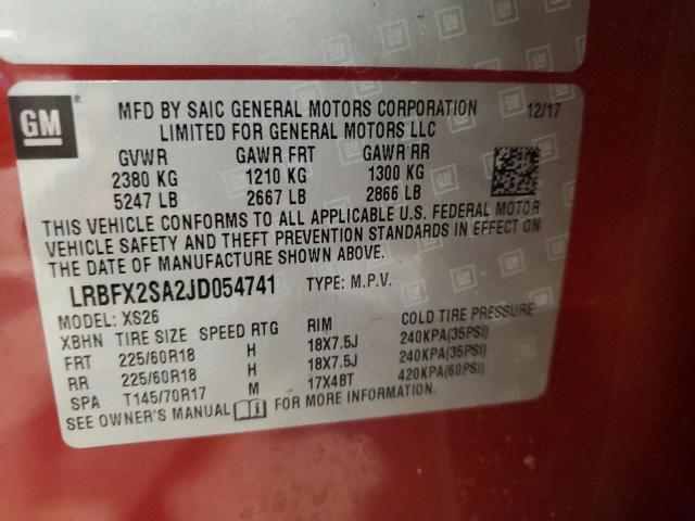 2018 BUICK ENVISION E LRBFX2SA2JD054741