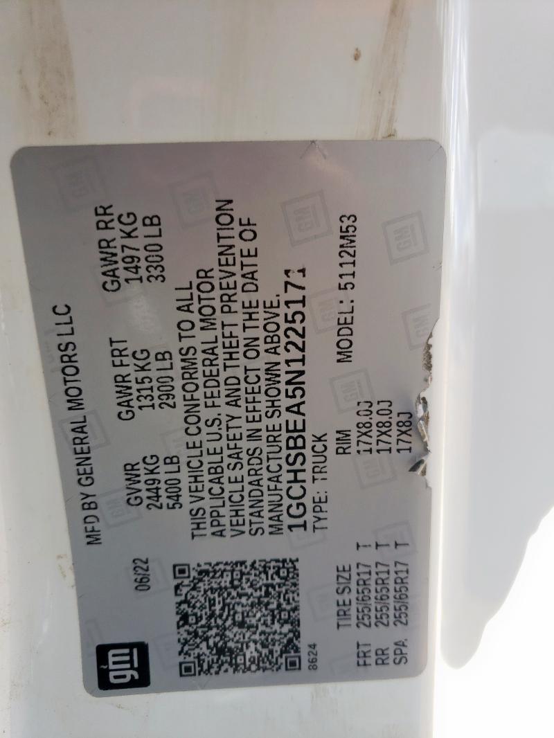 2022 CHEVROLET COLORADO - 1GCHSBEA5N1225171