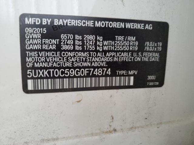 2016 BMW X5 XDR40E 5UXKT0C59G0F74874